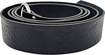 HiiFeuer Medieval Embossed PU Leather O-Ring Belt, Retro Renaissance Knight Belt - HiiFeuer Store