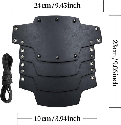 HiiFeuer Medieval Faux Leather 4 Layers Bracers Arm Armor, Middle Ages Mercenary Gauntlets, Costume Knight Archer Arm Guards - HiiFeuer Store